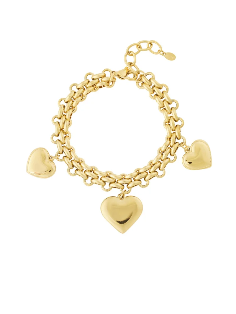 Hartjes Armband Hold Gold – Elegant & Liefdevol Goud Sieraad