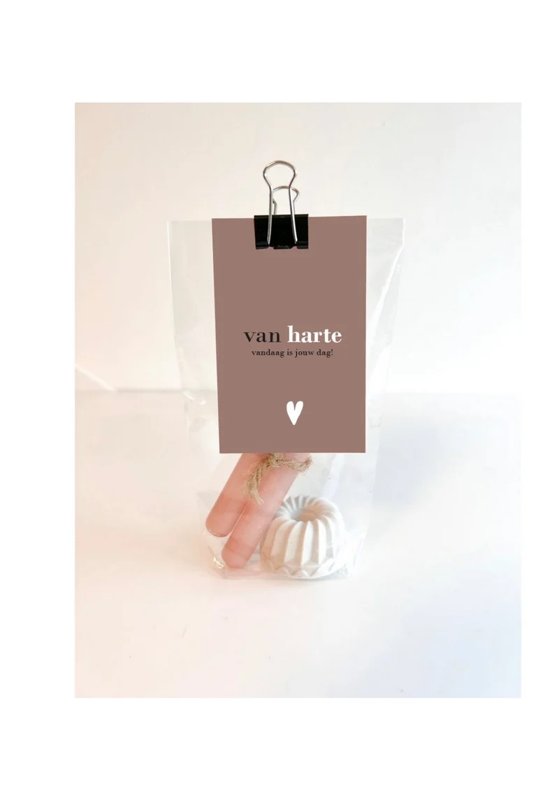 Van Harte Gefeliciteerd Gift Set | Kaarsjes & Lief Kaartje