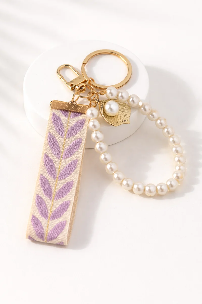 Sleutelhanger Parel Paars – Elegant & Stijlvol Accessoire