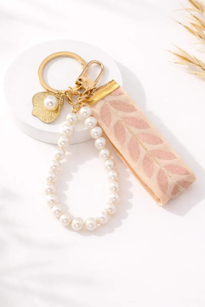 Sleutelhanger Parel Roze – Stijlvol & Uniek Accessoire
