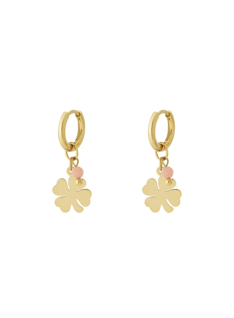 Klavertje 4 Oorbellen Gold – Lucky & Elegant Sieraad
