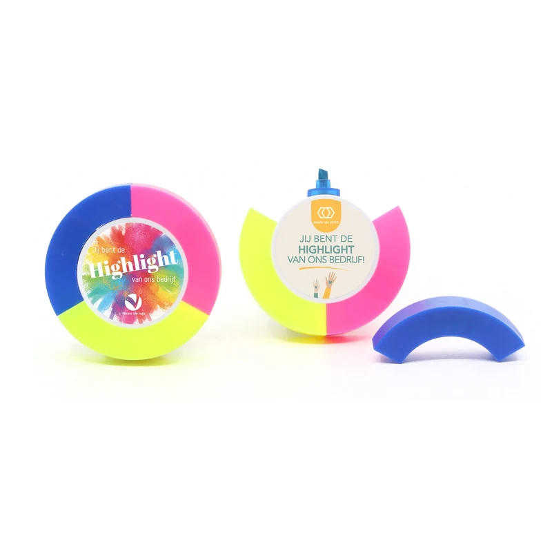 Highlighter rond met eigen logo - Zakelijk