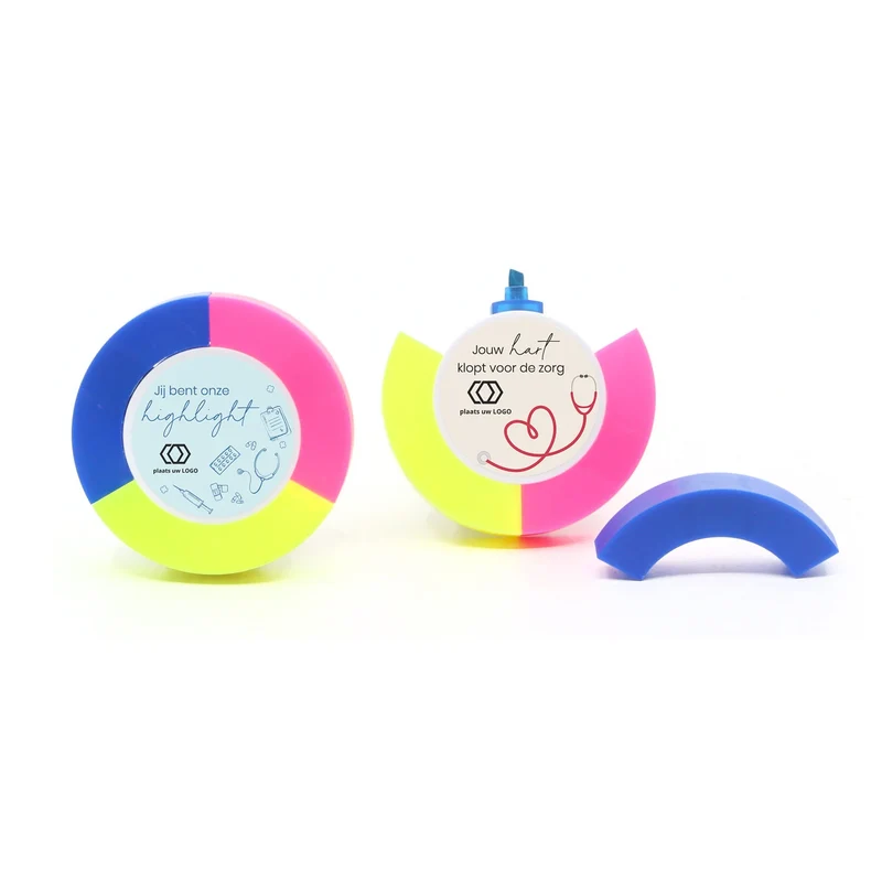 Highlighter rond met eigen etiket - Verpleging