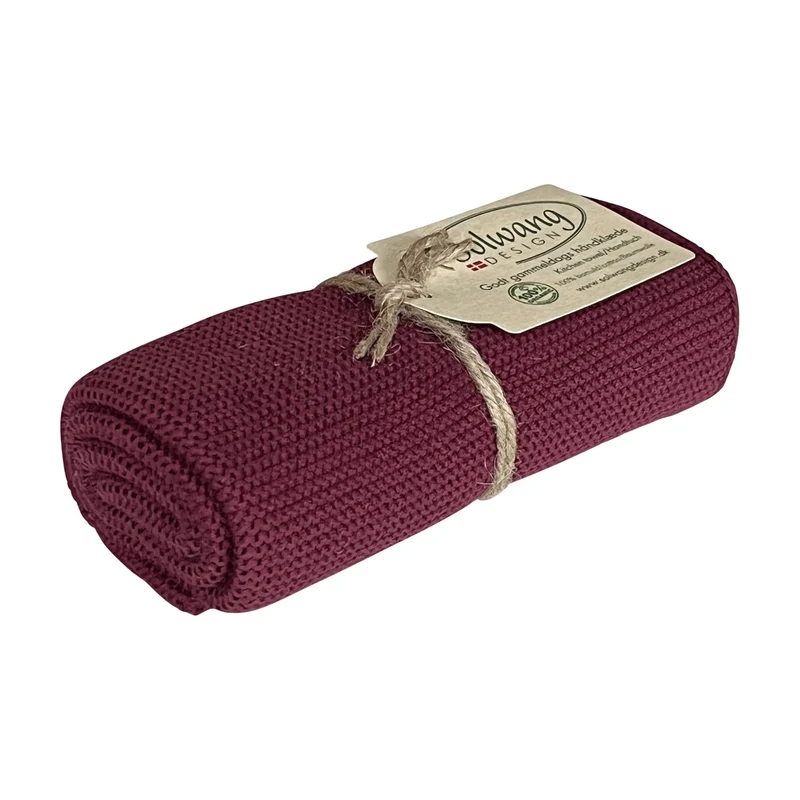Solwang Design Keukendoek - Donker Bordeaux Streep