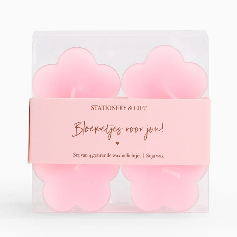 Waxinelichtjes - Bloemetjes Voor Jou - Roze