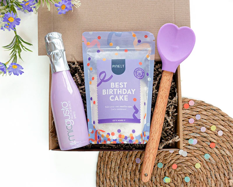 Cadeaupakket - Verjaardagstaart & toast