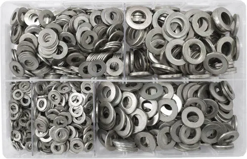 Diverse platte sluitringen metrisch (1,000)
