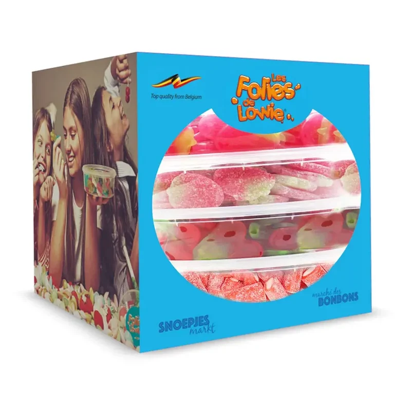 Les Folies de Lowie cadeau 'Aardbeien & kersen mix' 4 soorten - 1950g