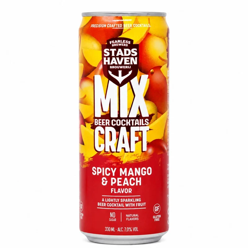 Stadshaven Brouwerij MixCraft Spicy Mango & Peach | Hard Seltzer Biercocktail