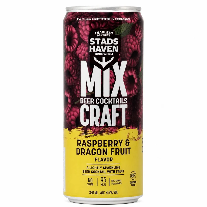 Stadshaven Brouwerij MixCraft Raspberry & Dragon Fruit | Hard Seltzer Biercocktail