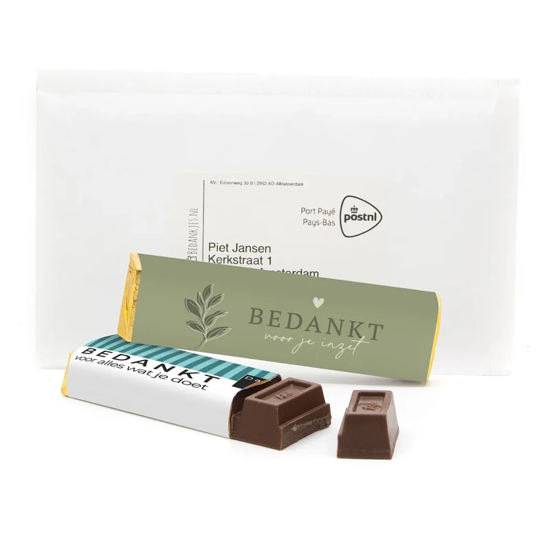 Chocoladereep 75 gram versturen - Brievenbus
