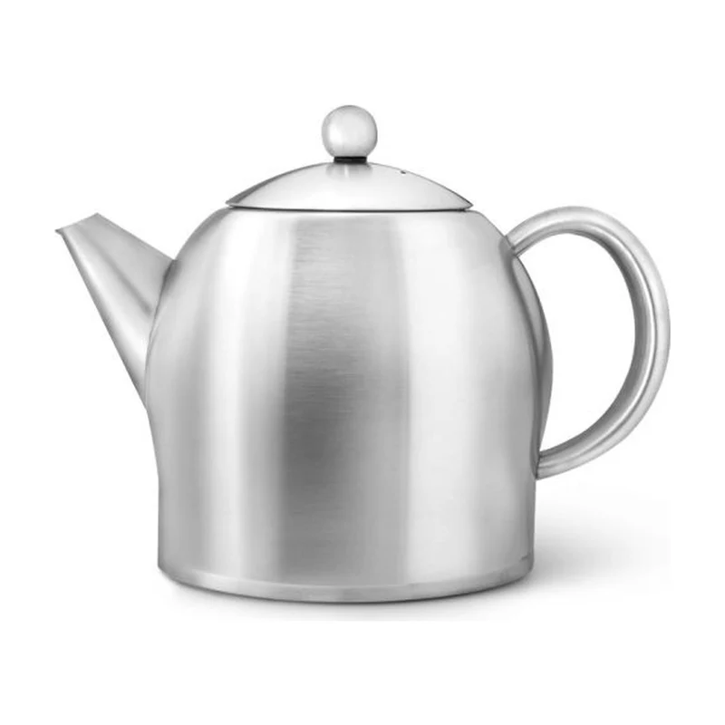 Bredemeijer Minuet Santhee Dubbelwandige Theepot RVS Mat - 1,4 liter