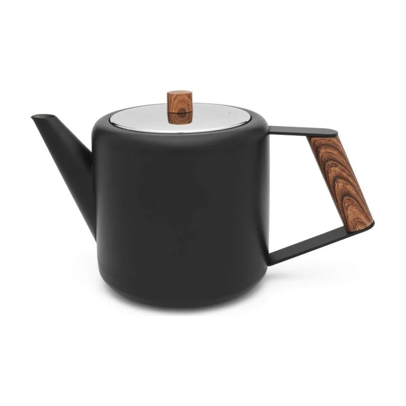 Bredemeijer Duet Design Boston Dubbelwandige Theepot Mat Zwart - 1,1 liter