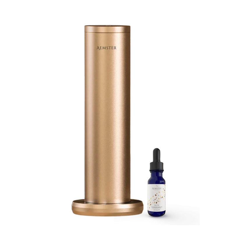 Bundle: Haevn, Aroma Diffuser Gold + 15ml Pepper Palm