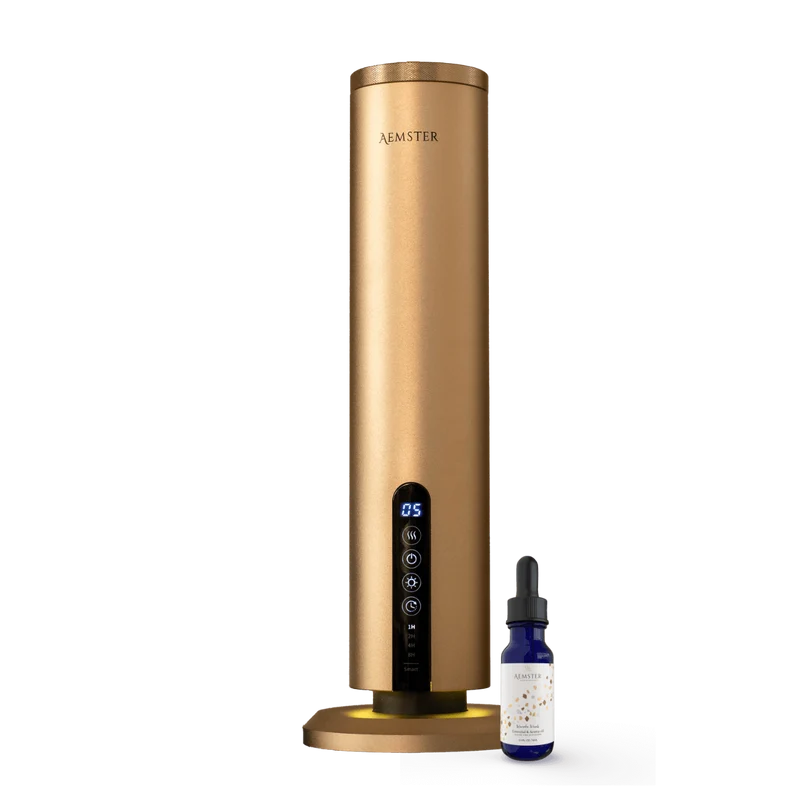 Bundle: Haevn Charge Gold starter set – Diffuser + Wanaka Woods scent (15 ml)
