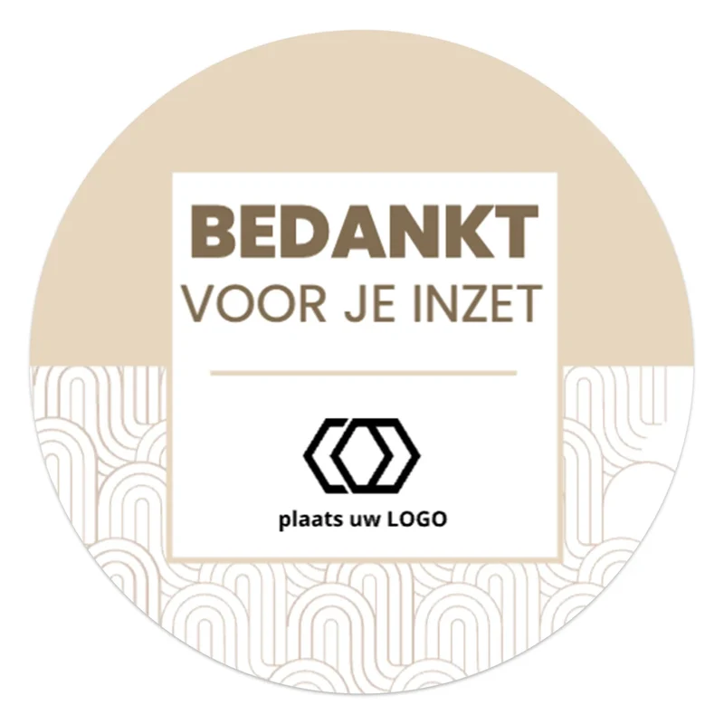 Persoonlijke stickers 6 stuks (7,5cm) - Zakelijk