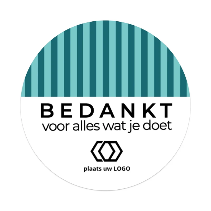 Persoonlijke stickers 12 stuks (6,35cm) - Zakelijk