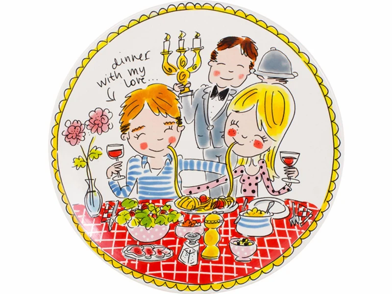 Blond Amsterdam Even Bijkletsen Dinerbord Love - 26 cm