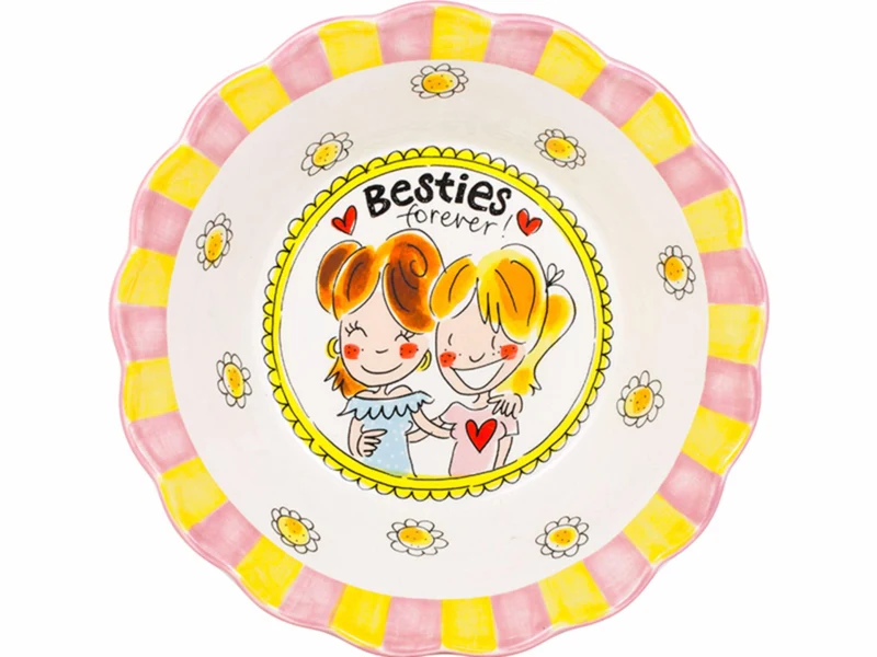 Blond Amsterdam Even Bijkletsen Schaal Besties Forever - 23,5 cm
