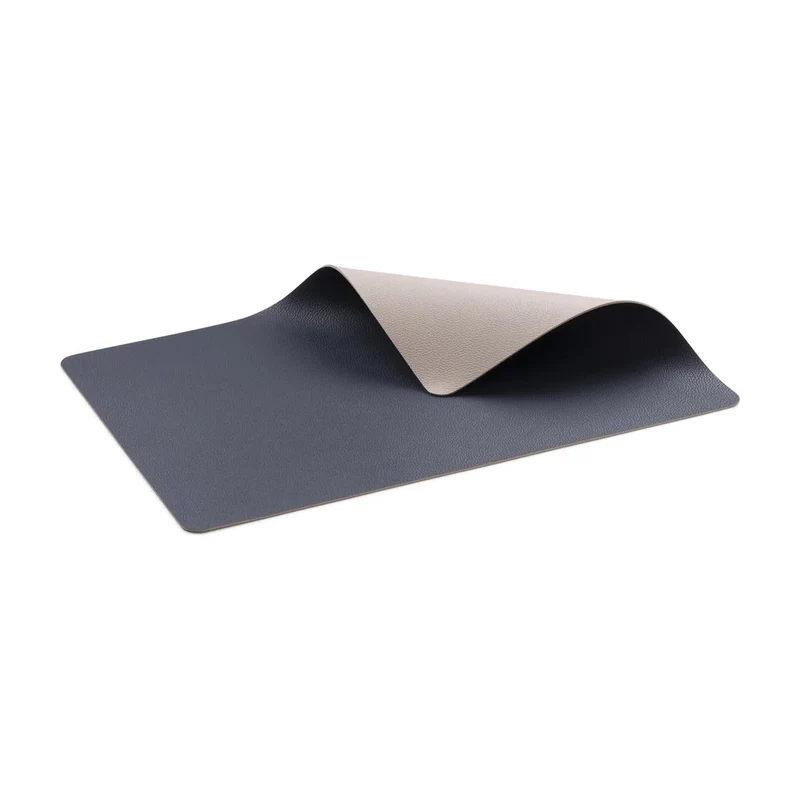 Bitz Leatherlook Placemats 4 stuks - Blauw/Zand