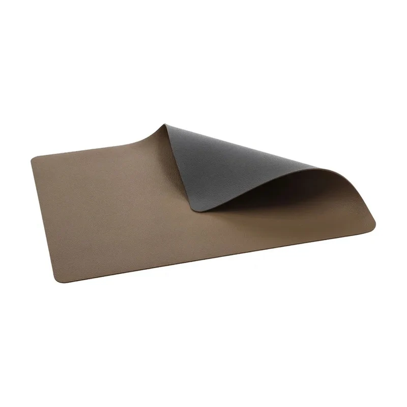 Bitz Leatherlook Placemats 4 stuks - Hout/Titanium