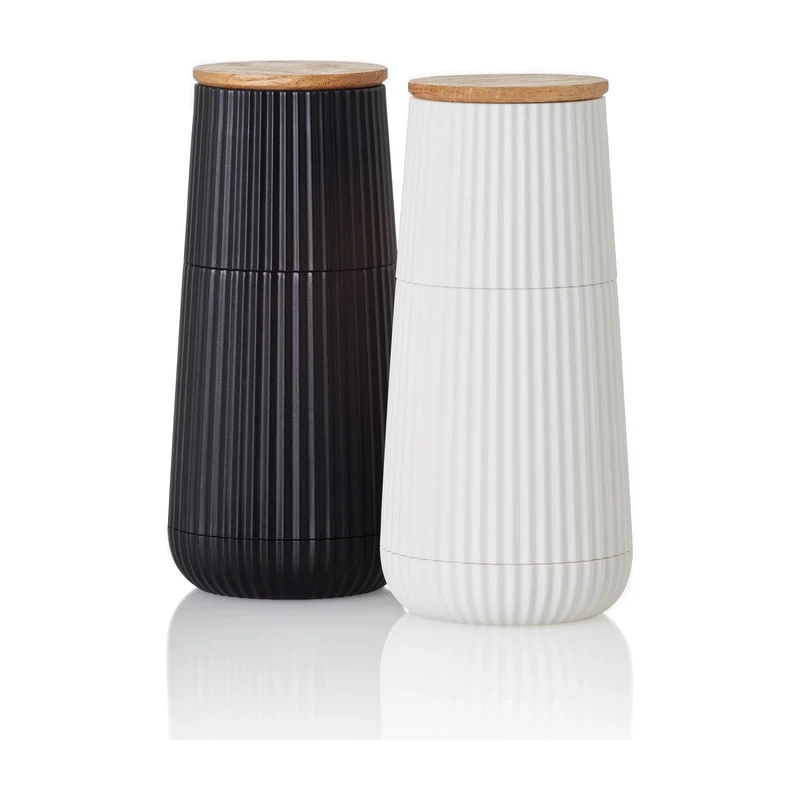 AdHoc Scape Peper- en Zoutmolen Zwart en Wit - 13 cm