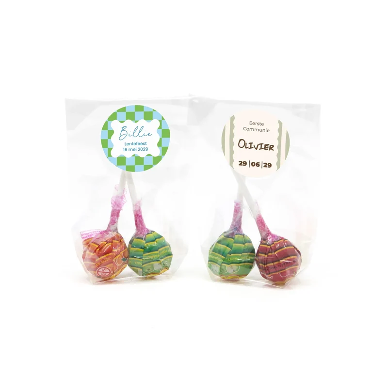 Zakje met 2 Chupa Chups Lolly's - Communie jongen