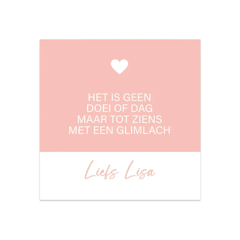 Kaartjes (10 x 10cm)- Collega