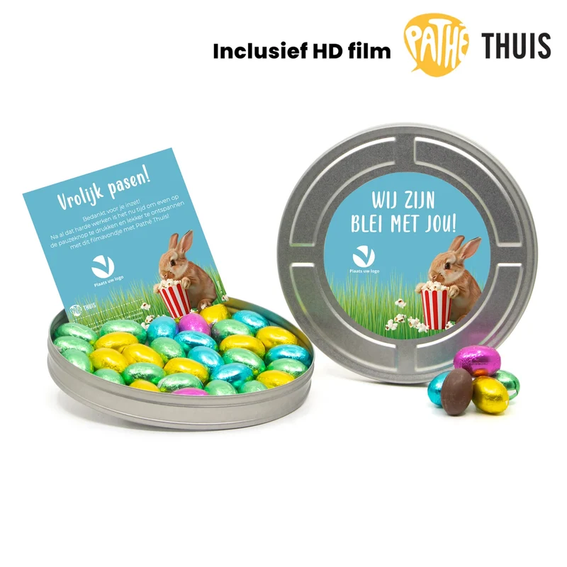 Filmblik met Pathé thuis code en paaseitjes - Pasen