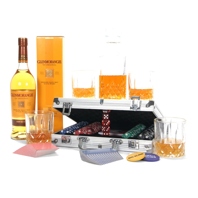 Pokeravond Set & Whisky