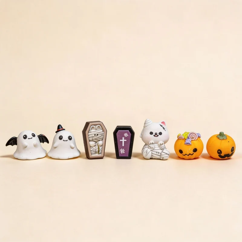 Horror huis - Decoratieve miniatuur figuren - Halloween - 7 stuks - ↑ 1 - 3 cm