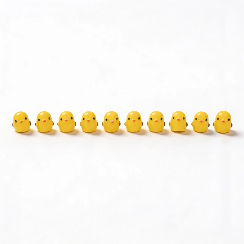 Kuikenklas - Decoratieve mini kuikens - Geel - 10 stuks - ↑ 1 cm