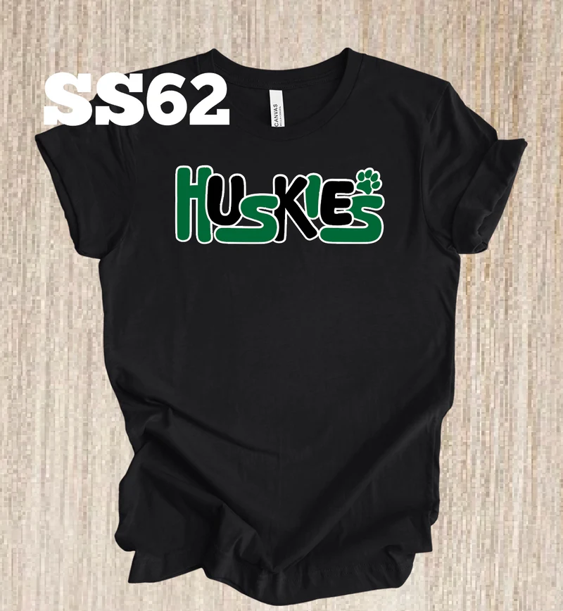North Huskies Bubble Letters