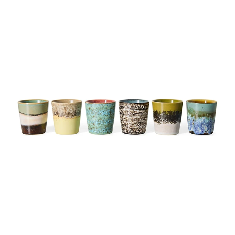 HKLiving 70's Koffiemokken set van 6 - Indulge