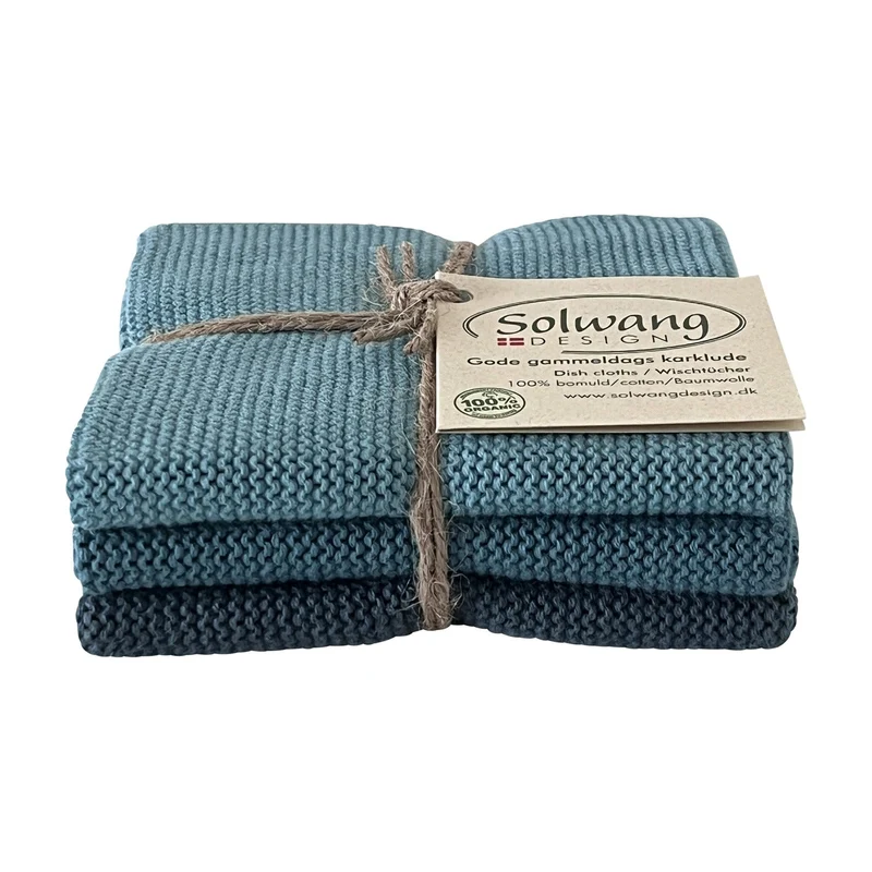 Solwang Design Vaatdoekjes set van 3 - Azure