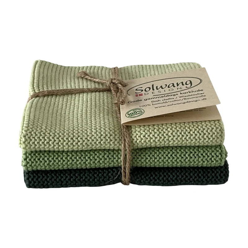 Solwang Design Vaatdoekjes set van 3 - Forest Green