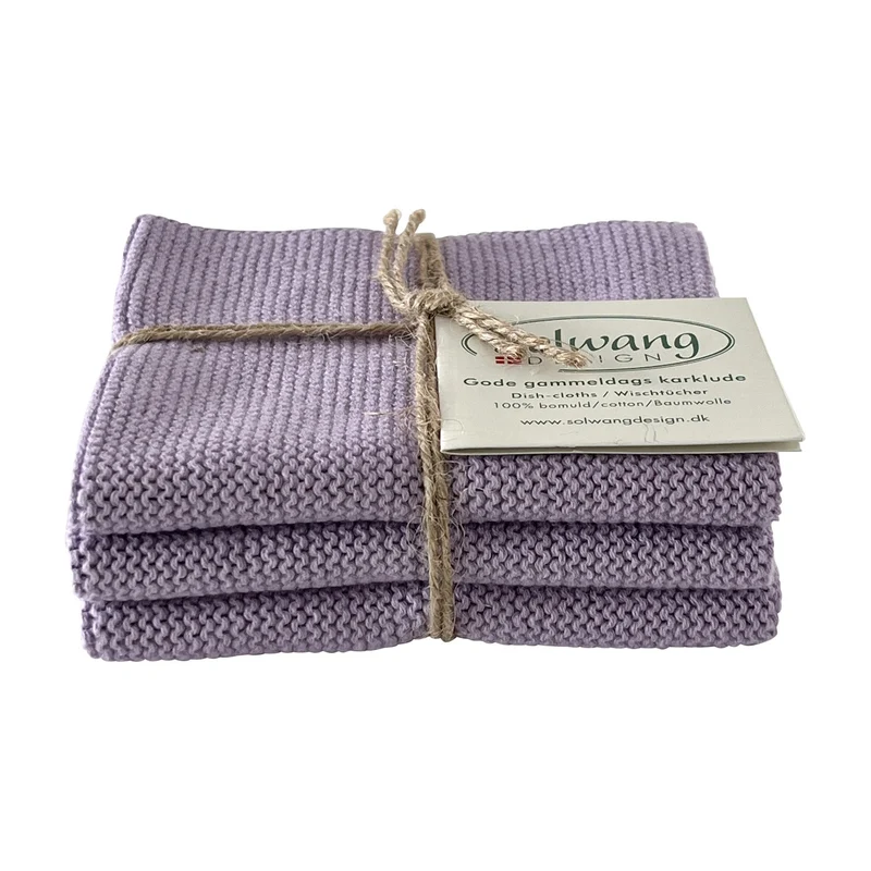 Solwang Design Vaatdoekjes set van 3 - Lila