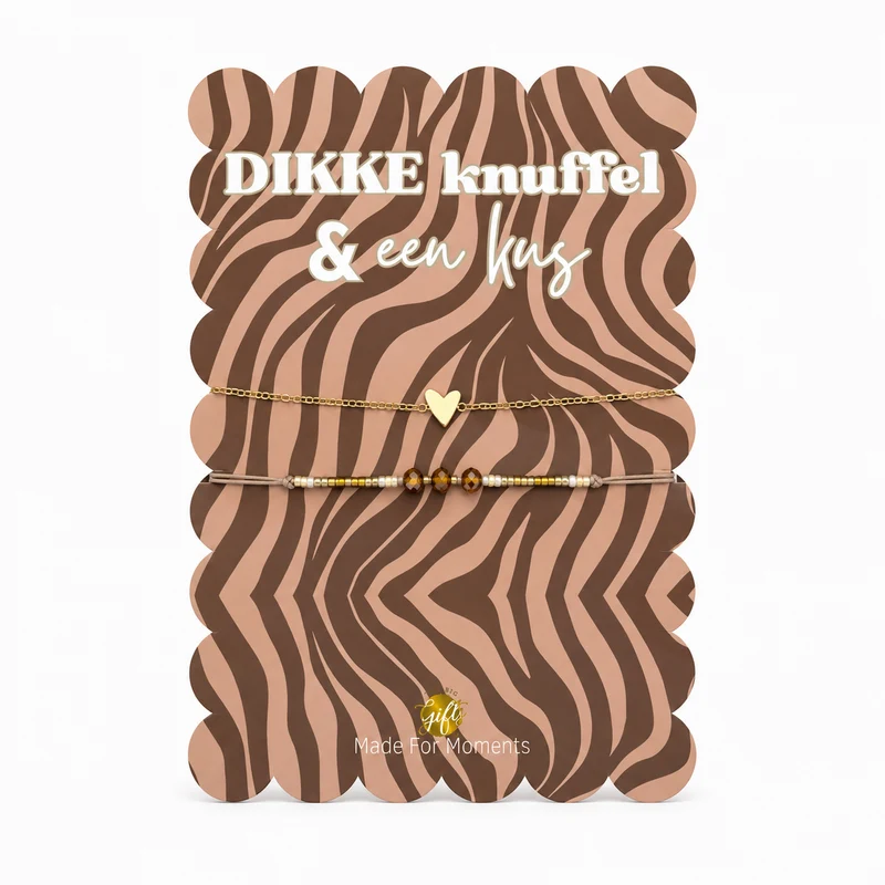 Armbanden Set - Dikke Knuffel & Een Kus