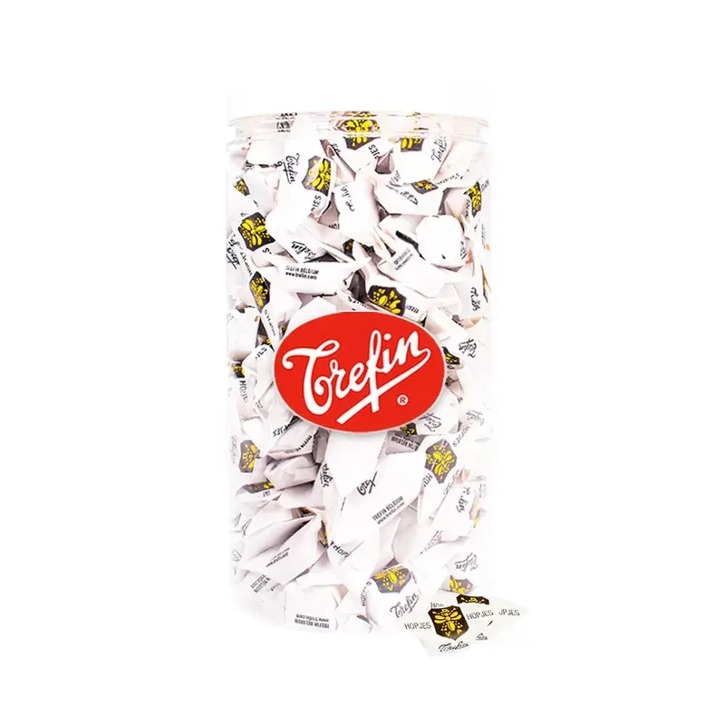 Trefin Hopjes koffiesnoep - nostalgisch hard snoep - herbruikbare pot - 750g