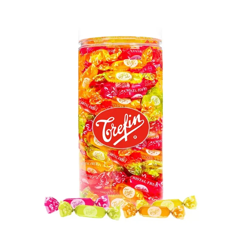 Trefin Cristal Fruit - nostalgisch hard snoep - herbruikbare bokaal - 900g