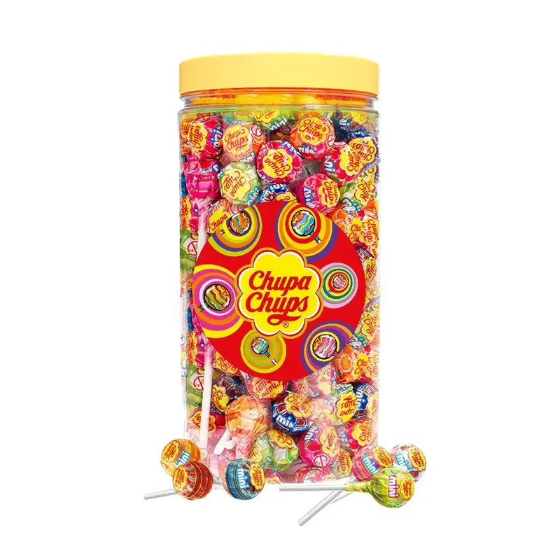 Chupa Chups Mini lollies - herbruikbare snoeppot - 105 stuks - 630g