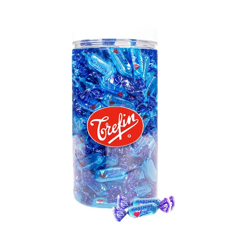 Trefin Hartmint mintsnoep - hard snoep met mintsmaak - herbruikbare bokaal - 850g