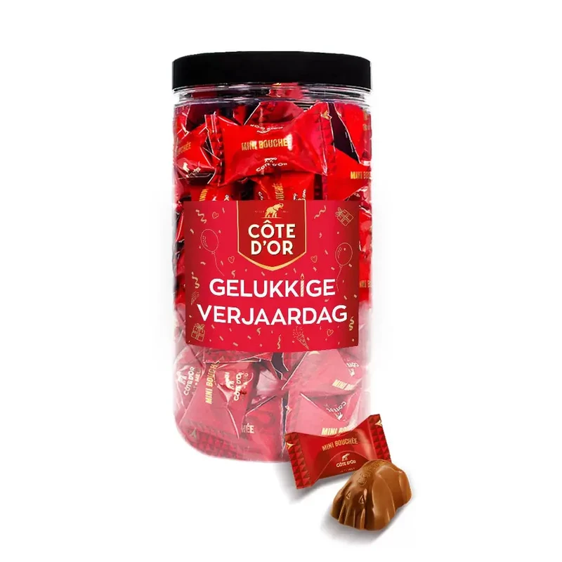 Côte d'Or Mini Bouchée "Gelukkige Verjaardag!" - verjaardagscadeau - 500g