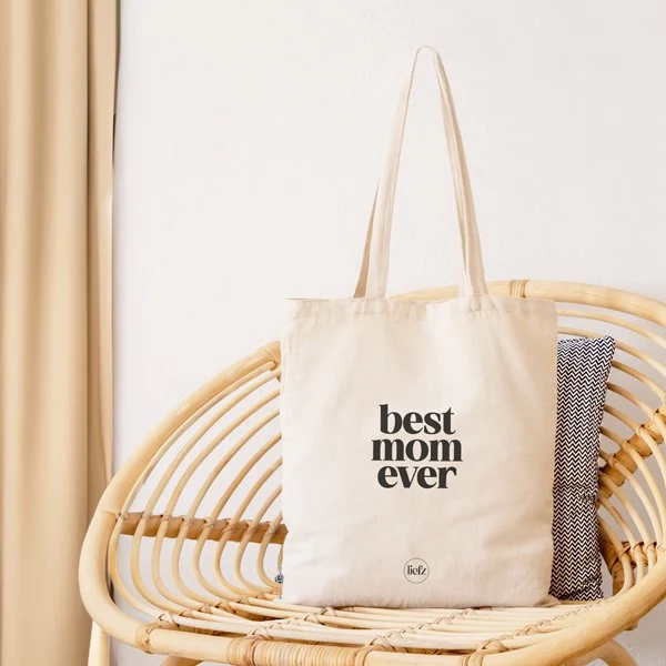 Best Mom Ever Katoenen Tas – Leuk Cadeau voor Mama’s