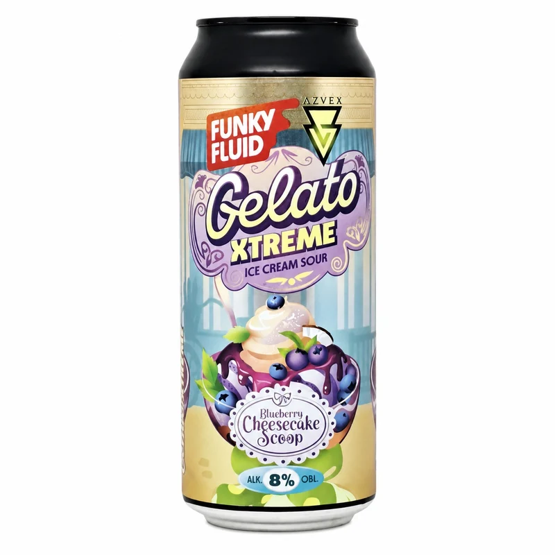 Funky Fluid x Azvax Gelato XTREME Blueberry Cheesecake SCOOP | Smoothie Sour
