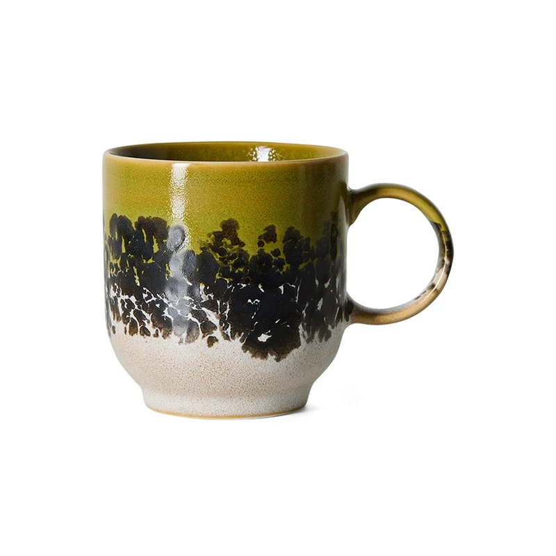 HKLiving 70's Koffiemok met Oor - Truffle