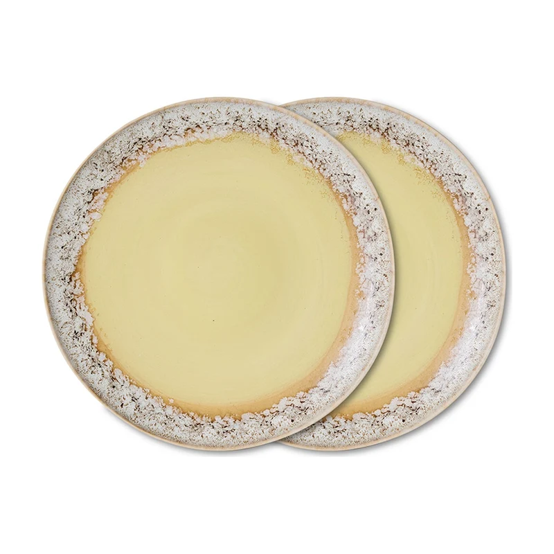 HKLiving 70's Dinerbord - Custard