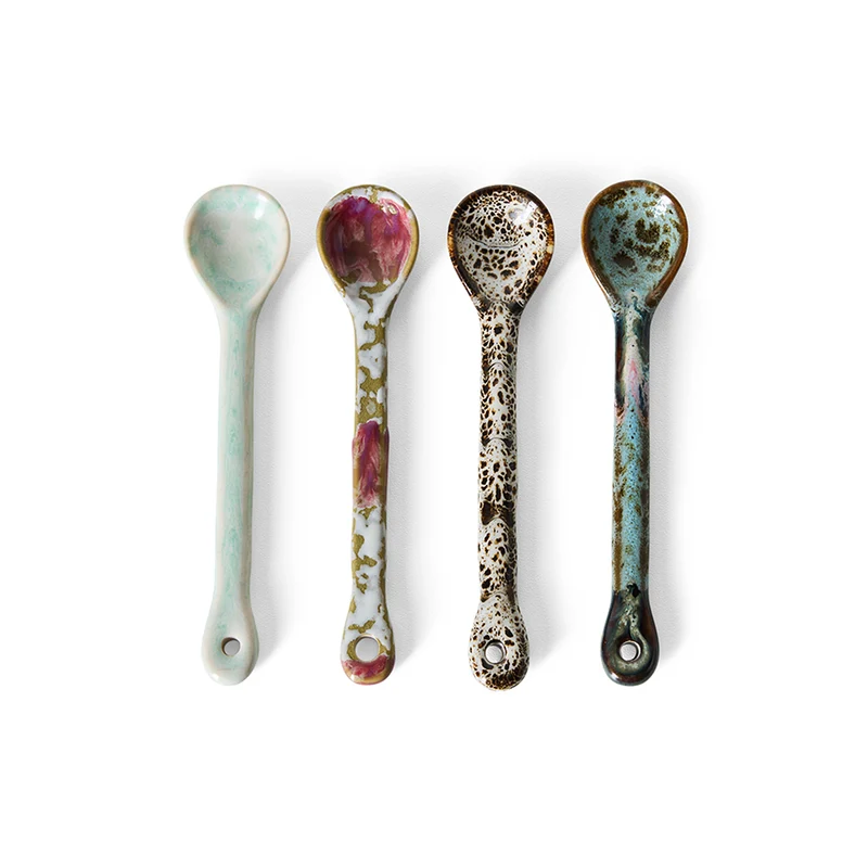 HKLiving 70's Lepels M - 4 stuks - Marine