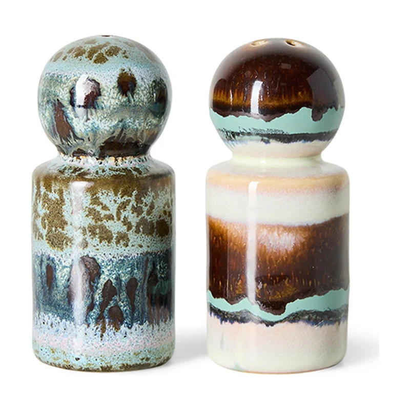 HKLiving 70's Peper- en Zoutstel - Swirl