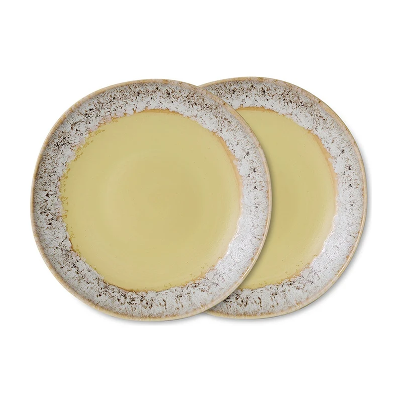 HKLiving 70's Ontbijtbord - Custard